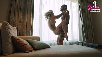 She was made for this&comma; blonde fucktoy gets drilled